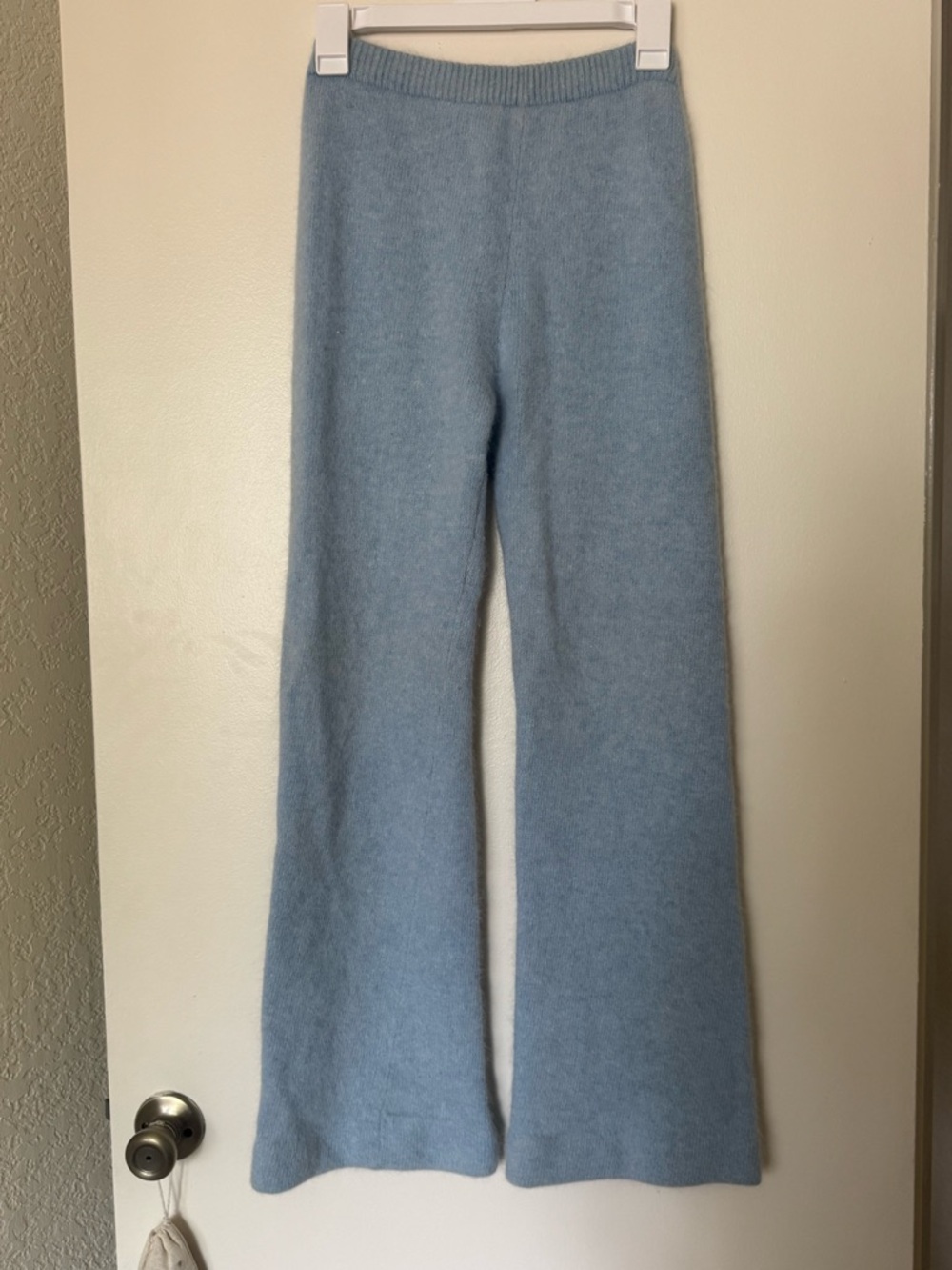 Vintage Angora Sweater Pants in Light Blue - Picture 4 of 5